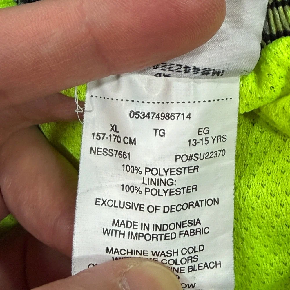 Nike Swim Shorts Boys XL Black Volt NESS7661 Board Shorts Graphic Print
